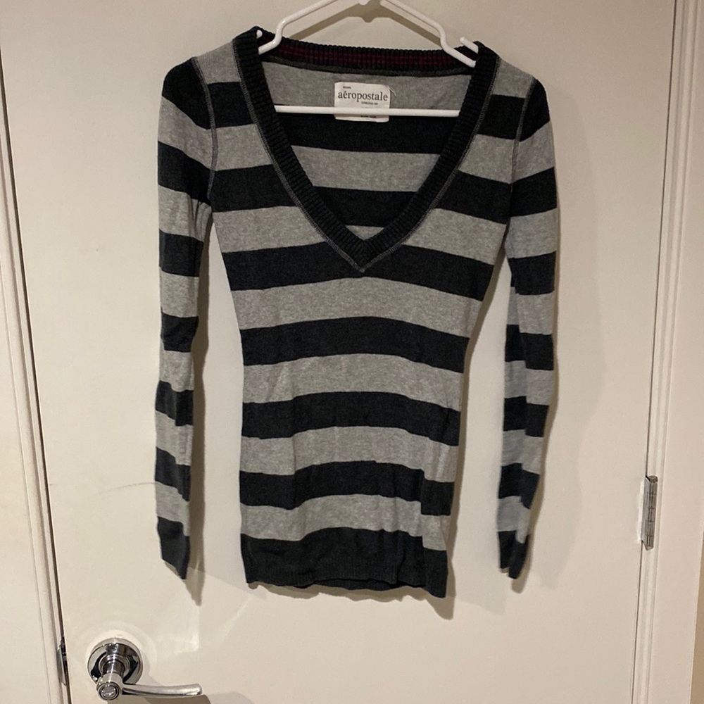 Long sleeve stripe sweater